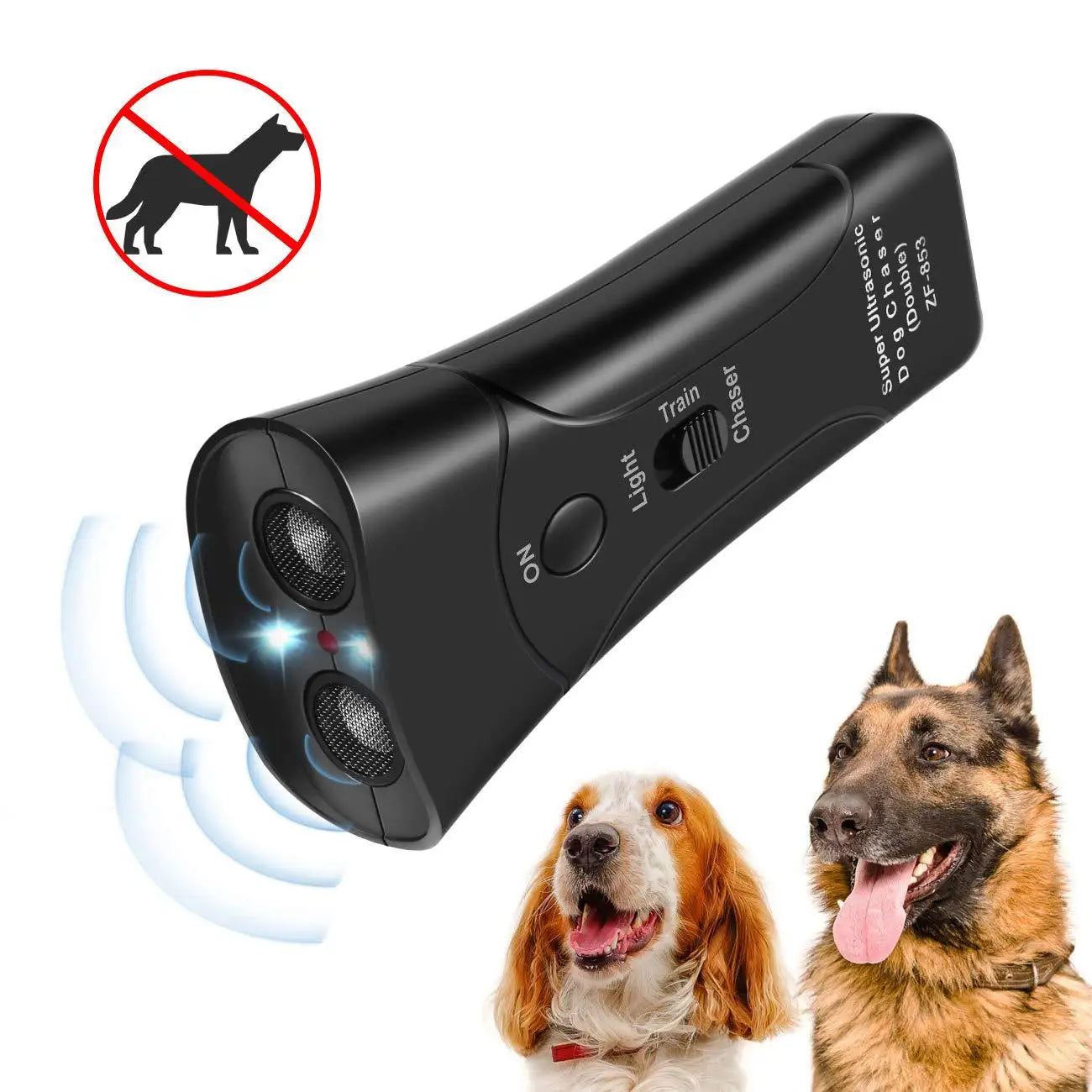 NEW Dog Repeller Repellents Dogs Ultrasonic Bark Deterrents Training Equipment anti Barking Stop Bark Deterrents Flashlight Led