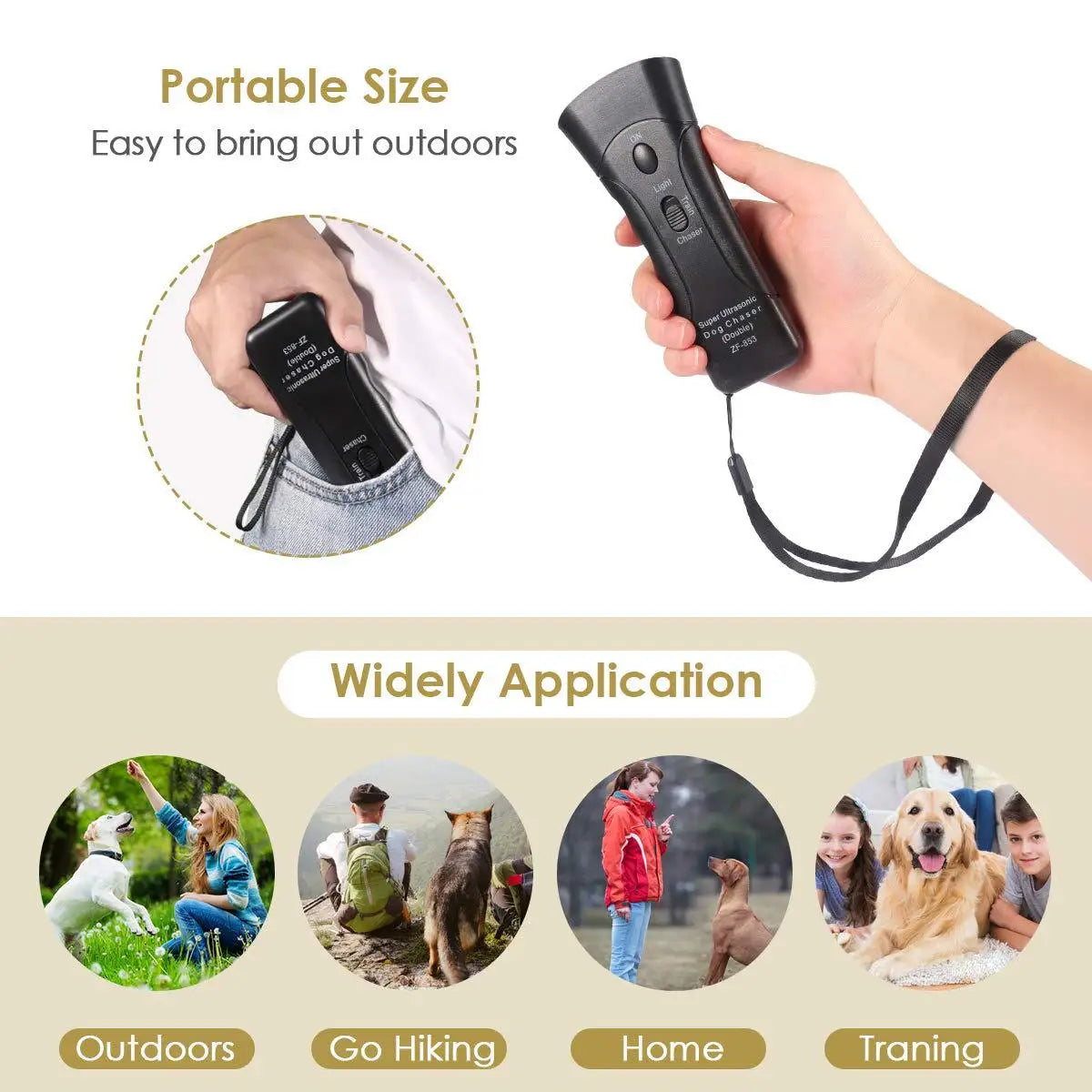 NEW Dog Repeller Repellents Dogs Ultrasonic Bark Deterrents Training Equipment anti Barking Stop Bark Deterrents Flashlight Led