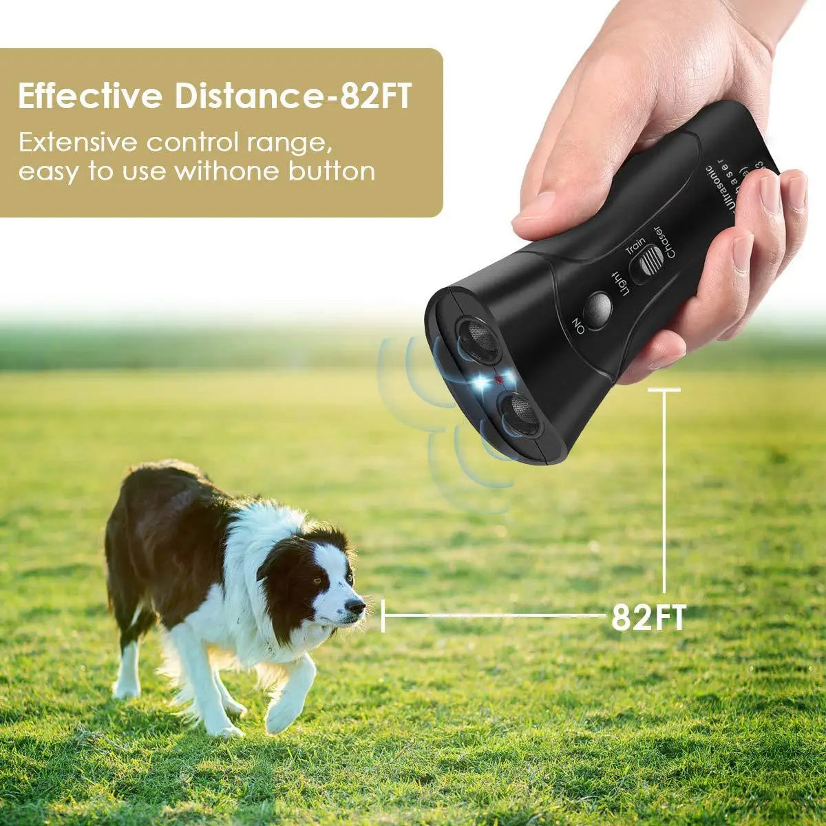 NEW Dog Repeller Repellents Dogs Ultrasonic Bark Deterrents Training Equipment anti Barking Stop Bark Deterrents Flashlight Led